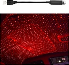 Usb Projector Night Light For Car Roof Adjustable Led Atmosphere L Color Red