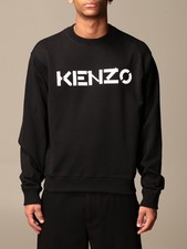 KENZO LOGO PRINT SWEATSHIRT BLACK SIZE M "NWT"