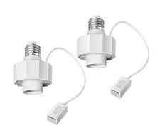 Light Socket Outlet Adapter with USB Port, Porch Light Socket for Use with Sm...