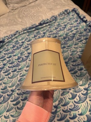 chandelier lamp shade set of 6, ivory, restoration hardware