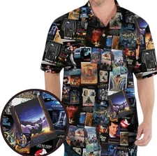 1980s Movies Hawaiian Shirt Casual Button Down Shirt Unisex Adults Size S-5XL