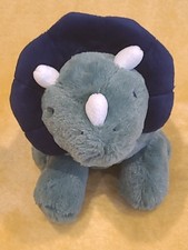 Carters Just One You Blue Green Triceratops Dinosaur Plush Baby Toy Lovey 68340