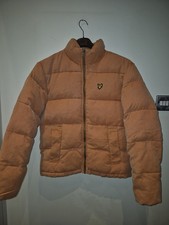 Lyle Scott Frosted Funnel Neck Puffer Jacket Small 22 PTP Garment Dyed BNWT NEW