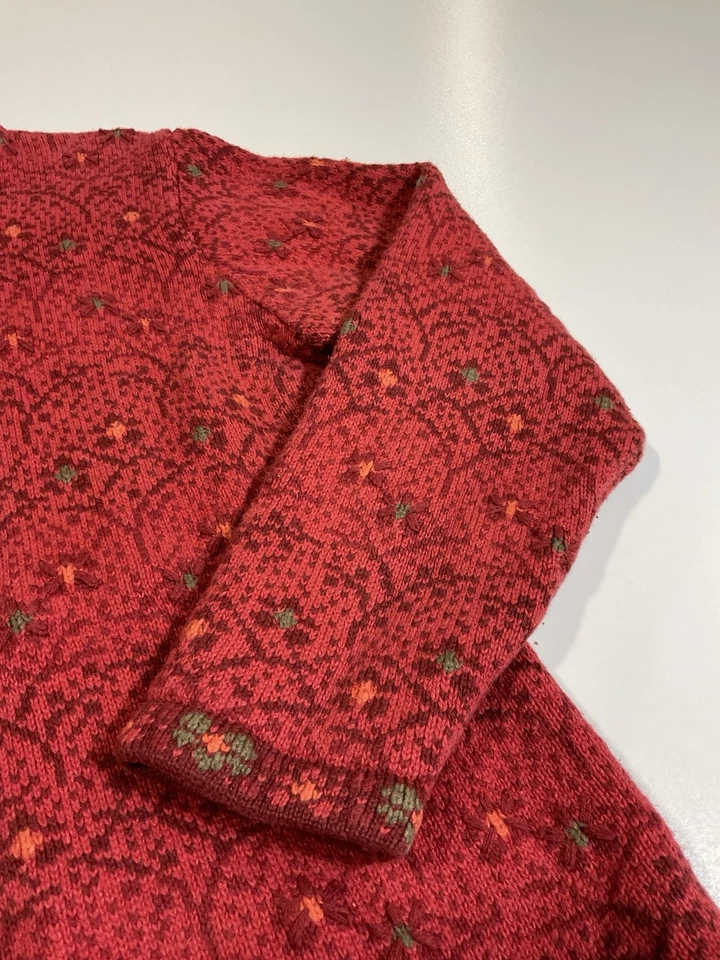 Cárdigan Floral Vintage Nomadic Traders Talla L Grueso Cottagecore Abuela Años 90 Foto 2 de 4