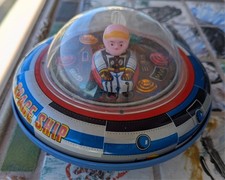 1950's Masudaya Space Ship X-5 Japanese Battery Operated Tin Toy