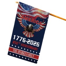 America 250 Years Anniversary Flag, 3x5 Ft Patriotic 1776-2026 Banner Eagle Sign