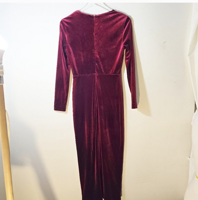 blue dress for baby girl Burgundy Velvet Dress