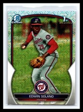 💥 Edwin Solano 2023 1st Bowman Chrome MOJO REFRACTOR #BCP-169 Mega Box RC