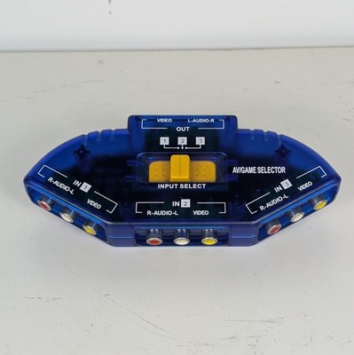 AV Audio Video RCA 3 Way Switch Game Selector Switcher Splitter 3 input 1 output