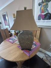 Table Lamp Complete With Shade In Brown