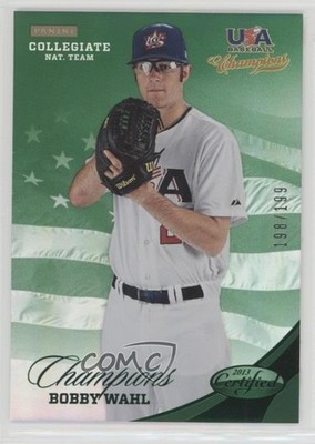 2013 USA Baseball Champions Certified National Team Mirror Green Bobby Wahl 0dk