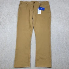 The Perfect Jean Pants Mens 44x30 Brown NYC Slim Fit Denkhaki Stretch Khaki