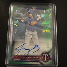 Jojo Blackmon 2022 Bowman Chrome 1st Green Refractor Auto #CPA-JBN /99 Rangers