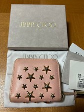 JIMMY CHOO Pink Star Studded Coin Case