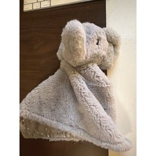 Parent's Choice Gray Elephant Security Blanket Lovey Plush Satin Polka Dot Baby