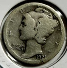 1921-D Mercury Dime - Free Shipping - (9-10)