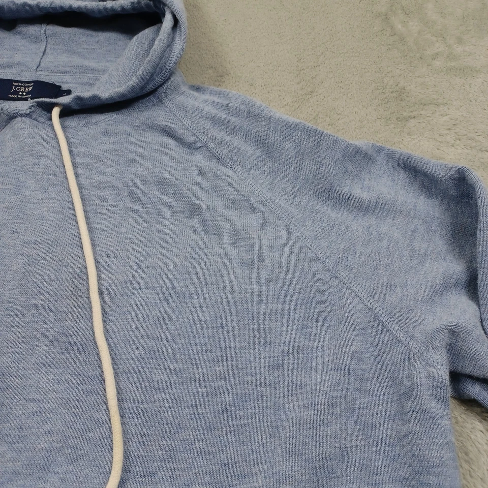 Suéter J Crew Para Hombres Grande Azul Sudadera con Capucha Pullover Informal Algodón Preppy Foto 3 de 4