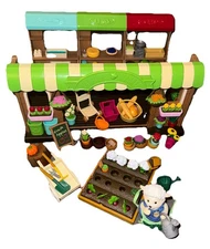 Lil Woodeez Farmers Market Set 80 Pcs  Calico Critters Lamb Fruit Veg Flowers