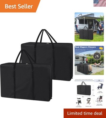 Folding Lounge Chair Storage Bags - 2 Pack, Heavy Duty with Easy Carry Straps