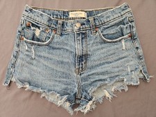 Size 28/6 ABERCROMBIE  FITCH Mom Shorts Mid Rise Distressed Pockets Women's