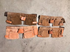 Tool Belt Work Pouch B-283 Multi Pocket Leather Military Surplus (H3)