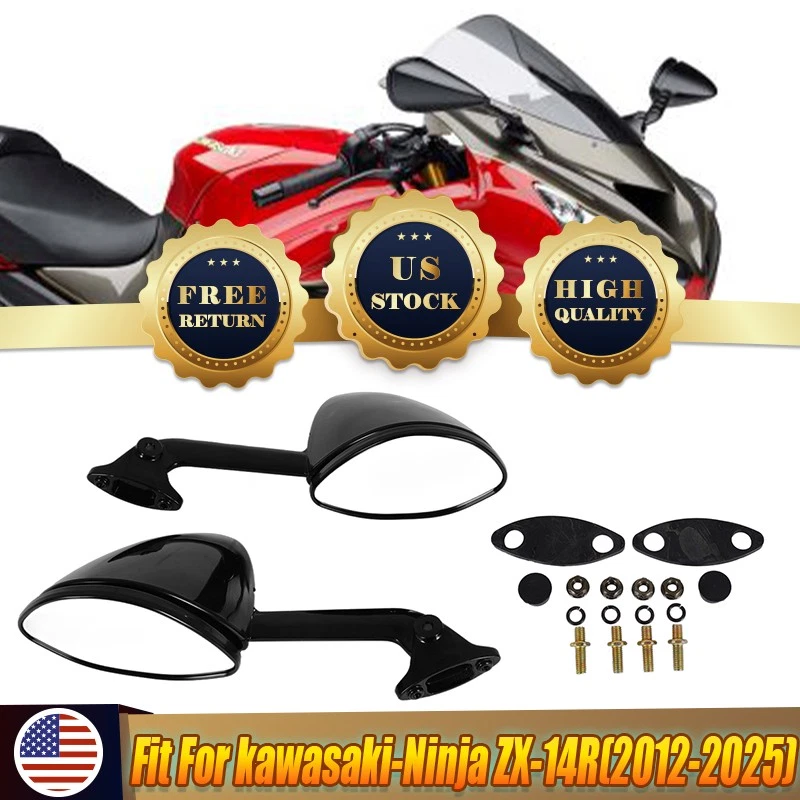 Motorcycle & Scooter Mirror Assemblies for Kawasaki Ninja ZX14 for