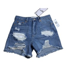 Almost Famous NWT 1 Junior Boyfriend Raw Hem Denim Shorts 2010D