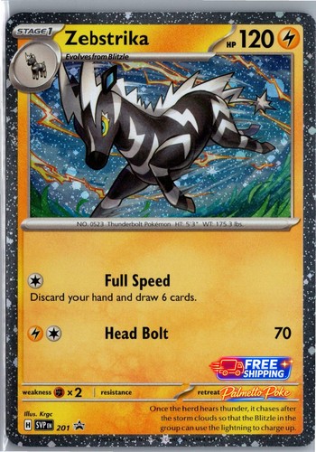 Zebstrika (Cosmos Holo) 201 Holo Rare Scarlet & Violet Promo Pokemon Near Mint