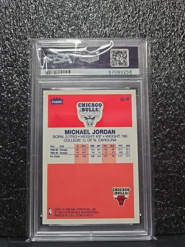 Fleer Ultra 1996-97 - Fleer Premiere Ultra década 1986 reimpresiones Michael Jordan Foto 2 de 2