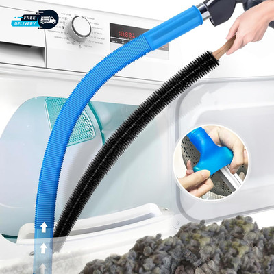2 Pieces Dryer Vent Cleaner Kit Compatible with Most Vacuum Cleaner Dryer Lint.