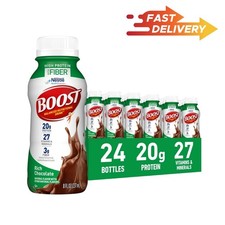 BOOST High Protein Nutritional Drink, Rich Chocolate, 20g Protein, 24 - 8 fl oz