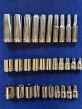 Craftsman 1/4" Drive 12 & 6 Point Deep Shallow Sockets SAE USA 31 piece