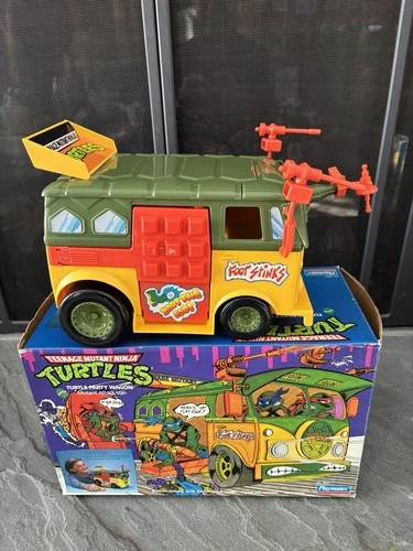 Vintage 1989 Teenage Mutant Ninja Turtles Party Wagon Van 5622 Complete In Box