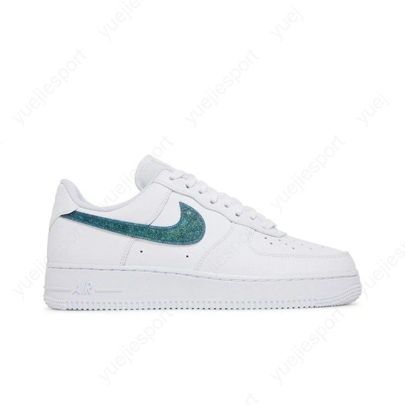 Nike Air Force 1 Low Glitter Swoosh - Celery W | eBay