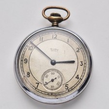 Vintage Pocket Watch Zim CHK 6 15 Jewels Mechanical Soviet Men 1950s