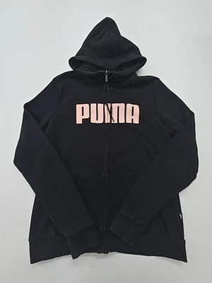 Sweat à capuche zippé noir Puma garçon taille L grand enfant coton polaire ré... - Photo 1/4