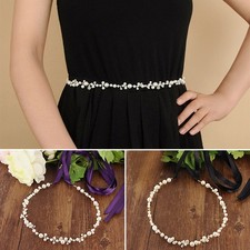 Handmade Pearl Bridal Sash Belt for Wedding Dress Accessories Rhinestone Decor
