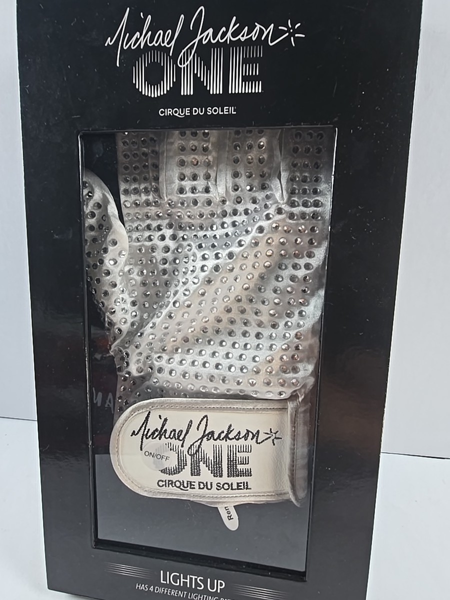 Michael Jackson LIGHTS UP 手袋 Lサイズ NIB Michael Jackson ONE Cirque Du Soleil Light Up Rhinestone Glove