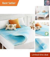 2-Inch Cooling Gel Memory Foam Mattress Topper for Twin Sleepers - Swirl Design