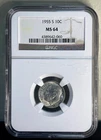 1955-S NGC MS64 SILVER Roosevelt Dime 10c