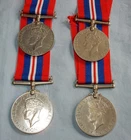 4 x WW2 WAR MEDAL LOT BRITISH  MILITARY WORLD WAR II WAR EXAMPLES + RIBBONS