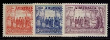 AUSTRALIA GVI SG193-195, 1937 150th anniv Foundation of NSW set, M MINT. Cat £40