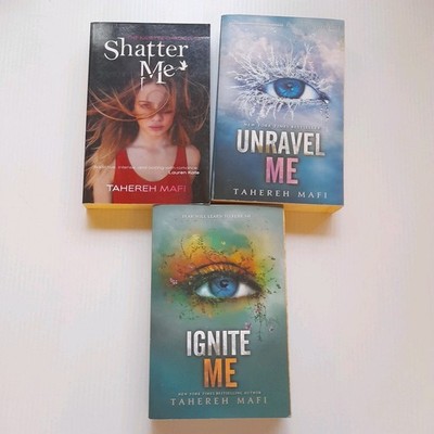 Shatter Me Series 3 Book Set By Tahereh Mafi Unravel Me Ignite Me Paperback Lot
