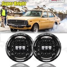Pair 7 Led Headlights Drl Hilo Sealed Beam Lamp For 1969-1980 Toyota Corolla