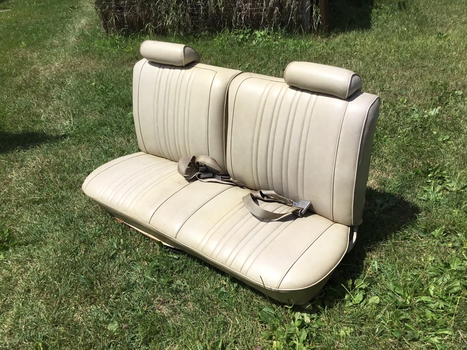 Pontiac Catalina 1968 1969 1970 asiento de banco delantero dividido, Chevy, con orugas. Foto 2 de 4