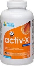 Multivitamínico Soporte Energético Platinum Naturals Activ-X para Hombres Atleta 120 un. NUEVO