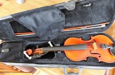 Hochwertiges Schüler Set 4/4 Geige Violine Violin Fiddle m. Bogen Etui Stütze