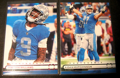 JAMESON WILLIAMS/AIDEN HUTCHINSON 2-CARD LIONS LOT 2022 Chronicles PHOTOGENIC