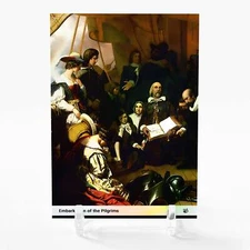 EMBARKATION OF THE PILGRIMS Robert W. Weir Painting Card 2023 GleeBeeCo #BRB7
