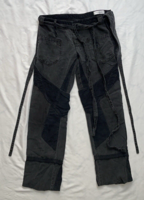 Balenciaga Le Dix Spring 2002 Black Straight Leg Cargo Pants